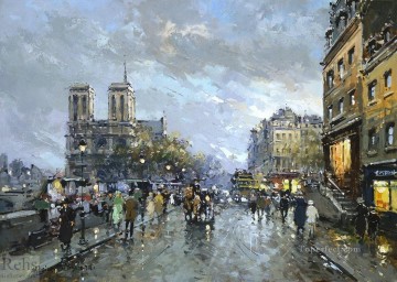 AB Notre Dame Quai Saint Michel París Pinturas al óleo